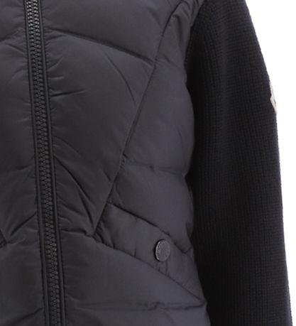 Moncler Cardigan - Uld/Dun - Dark Navy