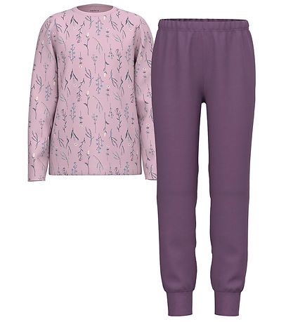 Name It Nattøj - Bluse/Bukser - Noos - NkfNightset - Dawn Pink