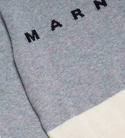 Marni Bluse - Uld - Gråmeleret/Hvid m. Sort