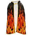 Liontouch Udklædning - Flamme-kappe - Sort/Orange/Gul