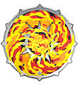 Liontouch Udklædning - Flamme-skjold - Rød/Orange/Gul