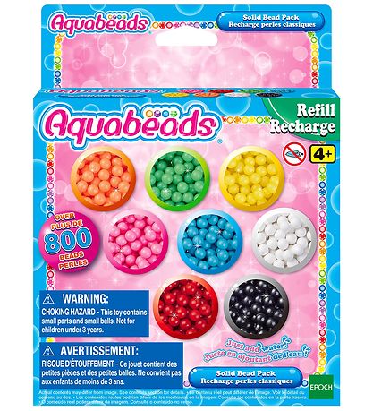 Aquabeads Perler - 800+ stk. - Solid Bead Pack - Multifarvet