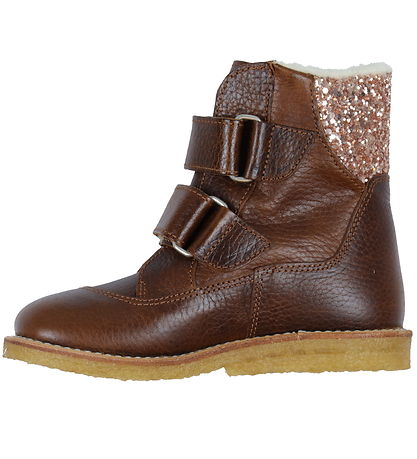 Angulus Vinterstøvler - Tex - Cognac m. For/Velcro
