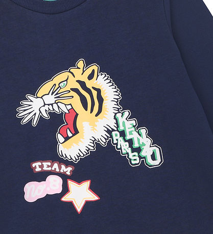 Kenzo Bluse - Navy m. Tiger