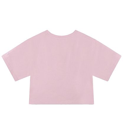 DKNY T-shirt - Cropped - Lilla m. Frotté
