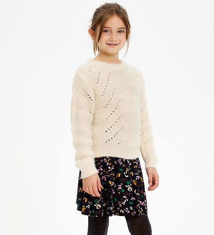 The New Bluse - Strik - TnDiva - White Swan m. Glimmer