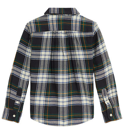 Polo Ralph Lauren Skjorte - Creme/Grønternet m. Flæse