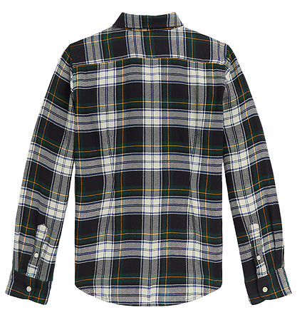 Polo Ralph Lauren Skjorte - Creme/Grønternet m. Flæse