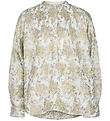 Sofie Schnoor Girls Skjortebluse - Hvid/Lyseblå m. Guld