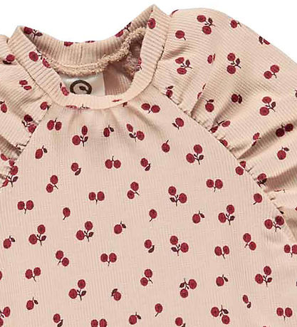 Müsli Bluse - Rib - Berry - Spa Rose/Fig/Berry Red