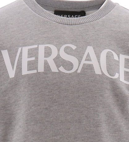 Versace Sweatshirt - Gråmeleret m. Hvid