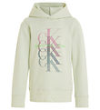 Calvin Klein Hættetrøje - Monogram Repeat - Canary Green m. Prin