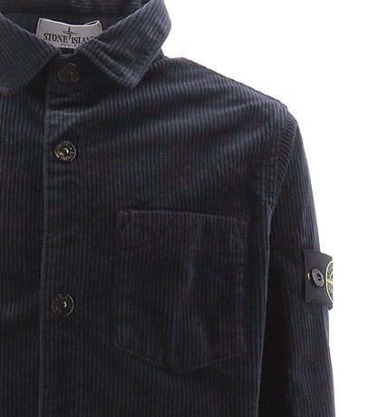 Stone Island Overshirt - Fløjl - Navy Blue
