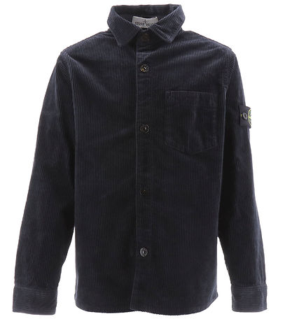 Stone Island Overshirt - Fløjl - Navy Blue