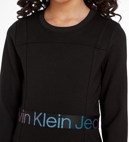 Calvin Klein Kjole - Sort m. Multifarver