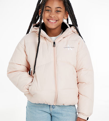 Calvin Klein Dynejakke - CK Short Puffer - Rose Clay