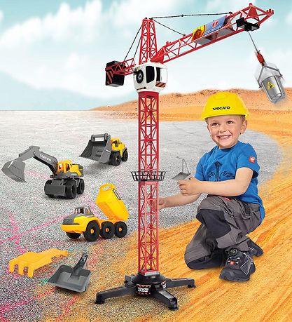 Dickie Toys Kran m. Volvo Byggesæt - 100 cm