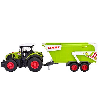 Dickie Toys Traktor - CLAAS Traktor m. Trailer - Lys/Lyd