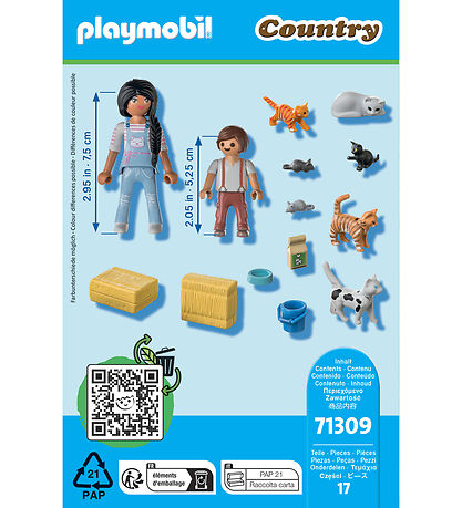 Playmobil Country - Kattefamilie - 71309 - 17 dele