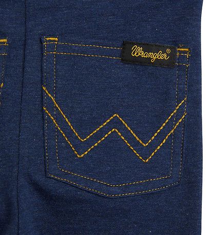 Mini Rodini x Wrangler Leggings - Peace Dove Baby - Blå