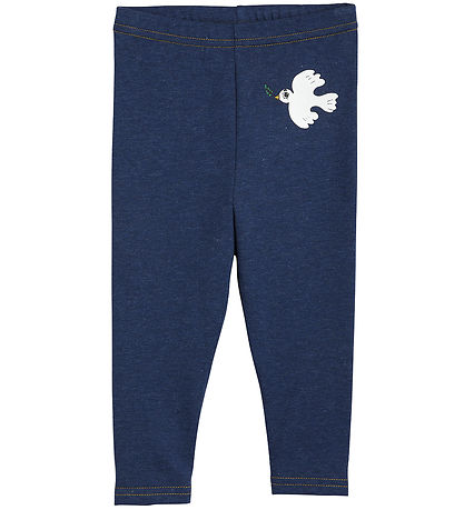 Mini Rodini x Wrangler Leggings - Peace Dove Baby - Blå