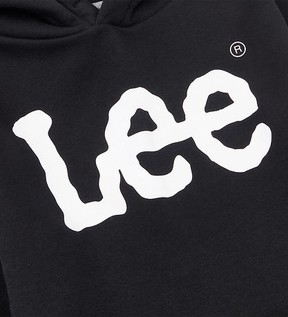 Lee Hættetrøje - Wobbly Graphic - Sort/Hvid