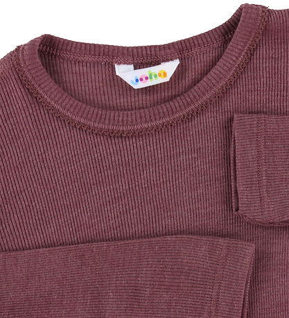 Joha Bluse - Rib - Uld/Silke - Bordeaux