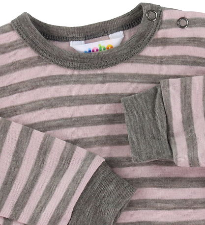 Joha Bluse - Uld - Grå/Rosa