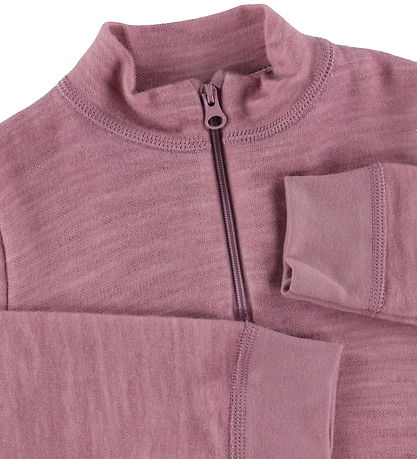 Joha Bluse m. Lynlås - Uld/Bambus - Rose