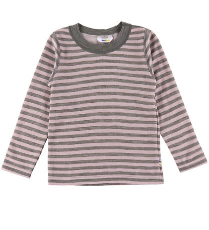 Joha Bluse - Uld - Rosa/Grå