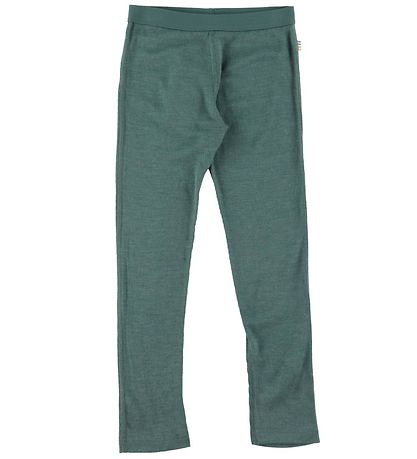 Joha Leggings - Rib - Uld/Silke - Mørk Grøn