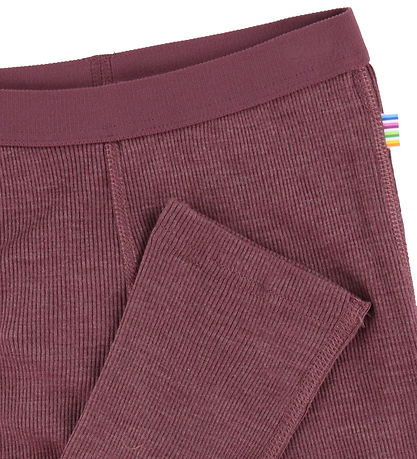 Joha Leggings - Rib - Uld/Silke - Bordeaux