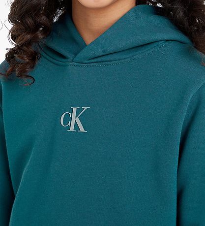 Calvin Klein Hættetrøje - Logo Boxy - Atlantic Deep