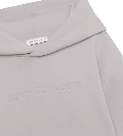 Calvin Klein Hættetrøje - Spacer Debossed Logo - Porpoise
