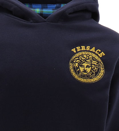 Versace Hættetrøje - Navy m. Guld/Blåternet
