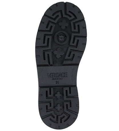 Versace Støvler - Chelsea Calf - Black/Palladium