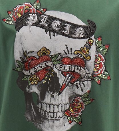 Philipp Plein T-shirt - Grøn m. Print/Similisten