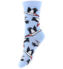 Danefæ Strømper - DaneDanmark - Lt Blue Storks
