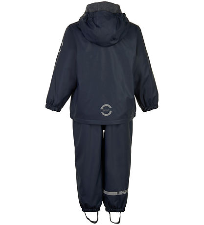 Mikk-Line Regntøj m. Fleece/Seler - PU - Blue Nights