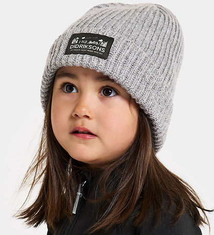 Didriksons Hue - Strik - Bus - Grey Melange