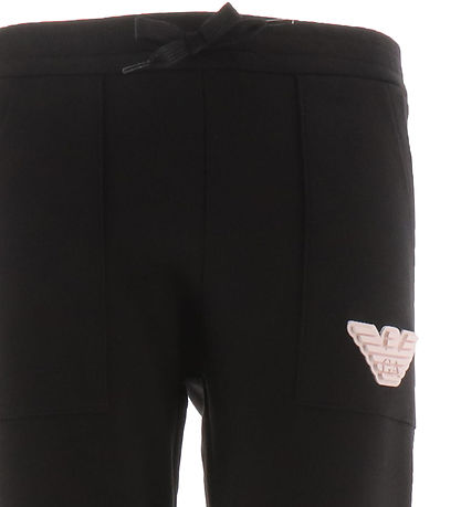 Emporio Armani Sweatpants - Sort m. Pudderrosa