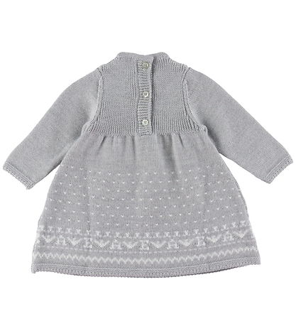 Emporio Armani Kjole - Uld - Gråmeleret m. Hvid