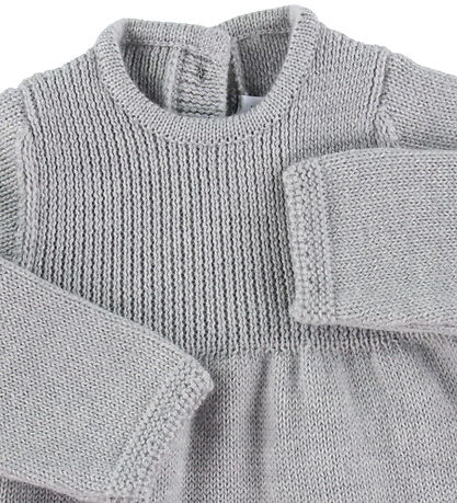 Emporio Armani Kjole - Uld - Gråmeleret m. Hvid