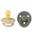 BIBS Colour Schnuller - 2er-Pack - Gr. 1 - Rund - Vanilla/Kiefer