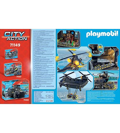 Playmobil City Action - SWAT-Redningsflyver - 71149 - 117 Dele