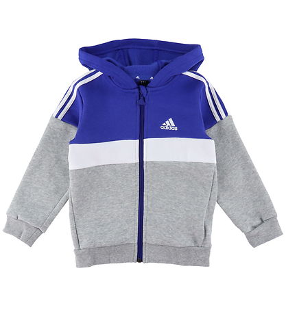 adidas Performance Sweatsæt - I 3S TIB FL TS - Blå/Grå/Hvid