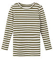 Name It Bluse - Noos - NmfSuraja - Deep Lichen Green Stripes