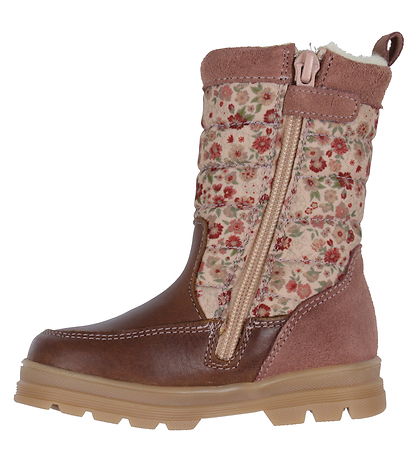 Wheat Vinterstøvler - Koa High Tex - Dusty Rouge m. Blomster