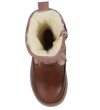 Wheat Vinterstøvler - Koa High Tex - Dusty Rouge m. Blomster