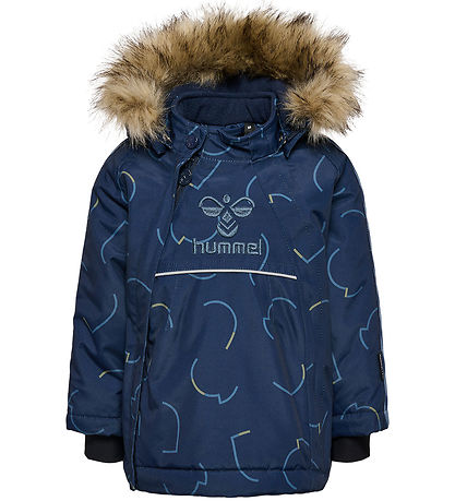 Hummel Vinterjakke - hmlJessie Tex - Black Iris m. Print